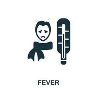 icono de fiebre. ilustración simple de la colección de coronavirus. icono de fiebre creativa para diseño web, plantillas, infografías y más vector