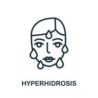 icono de hiperhidrosis. elemento simple de la colección de cosmetología. ícono de hiperhidrosis creativa para diseño web, plantillas, infografías y más vector