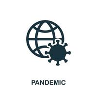 icono de pandemia. elemento simple de la colección coronavirus. icono pandémico creativo para diseño web, plantillas, infografías y más vector