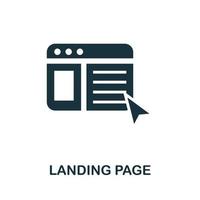 Landing Page icon. Simple illustration from creative package collection. Creative Landing Page icon for web design, templates, infographics and more vector