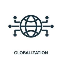 Globalization icon from digitalization collection. Simple line Globalization icon for templates, web design vector