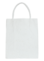 wit handgemaakt papier zak geïsoleerd met knipsel pad voor mockup png