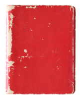 Old red cover book isolated with clipping path for mockup png
