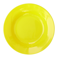 yellow empty plate isolated with clipping path for mockup png