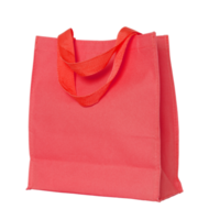 rosso tela shopping Borsa isolato con ritaglio sentiero per modello png