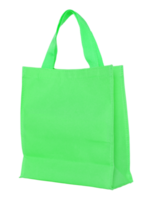 green canvas shopping bag isolated with clipping path for mockup png