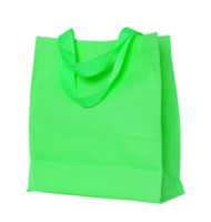 green canvas shopping bag isolated with clipping path for mockup png