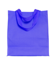 bolso de compras de lona azul aislado con ruta de recorte para maqueta