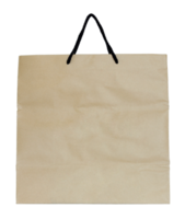 bolsa de papel marrón aislada con trazado de recorte para maqueta