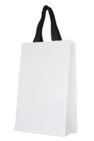 sac en papier blanc isolé avec chemin de détourage pour maquette png