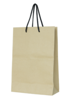 Brown paper bag isolated with clipping path for mockup png