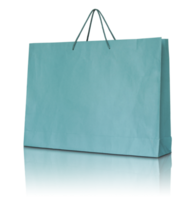 shopping paper bag isolated with reflect floor for mockup png