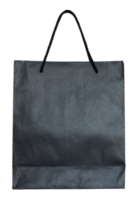 black paper bag isolated with clipping path for mockup png