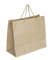 brown paper bag isolated with clipping path for mockup png