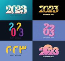 Big Set of 2023 Happy New Year logo text design 2023 number design template vector