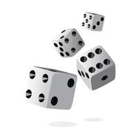 Dice 3D creative design. real looking dice vector icon for casino apps and websites.