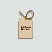 Label Tag Cartoon Mockup vector