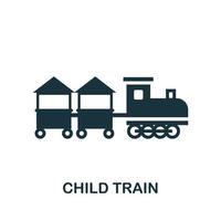 Child Train icon. Simple element from amusement park collection. Creative Child Train icon for web design, templates, infographics and more vector