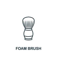 Foam Brush icon from barber shop collection. Simple line element Foam Brush symbol for templates, web design and infographics vector