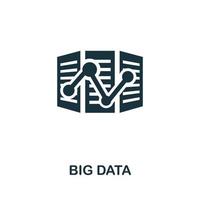 Big Data icon. Creative simple design from artificial intelligence icons collection. Filled big data icon for infographics and banner vector