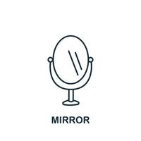 Mirror icon from barber shop collection. Simple line element Mirror symbol for templates, web design and infographics vector