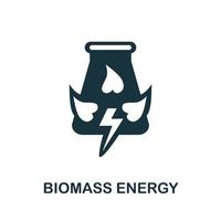 icono de energía de biomasa. elemento simple de la recolección de energía alternativa. icono de energía de biomasa creativa para diseño web, plantillas, infografías y más vector