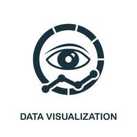 icono de visualización de datos. elemento simple de la colección de inteligencia empresarial. icono de visualización de datos creativos para diseño web, plantillas, infografías y más vector