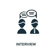 Interview icon. Simple element from business recruitment collection. Creative Interview icon for web design, templates, infographics and more vector