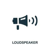 Loudspeaker icon. Monochrome simple Loudspeaker icon for templates, web design and infographics vector