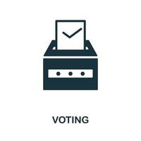 icono de votación. elemento simple monocromático de la colección de derechos civiles. ícono de votación creativa para diseño web, plantillas, infografías y más vector