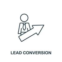 Lead Conversion icon from digital marketing collection. Simple line element Lead Conversion symbol for templates, web design and infographics vector