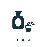 icono de tequila. elemento simple de la colección de bebidas. ícono de tequila creativo para diseño web, plantillas, infografías y más vector