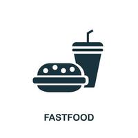 icono de comida rápida. elemento simple de la colección del parque de atracciones. ícono creativo de comida rápida para diseño web, plantillas, infografías y más vector