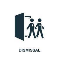 Dismissal icon. Simple element from Crisis collection. Creative Dismissal icon for web design, templates, infographics and more vector