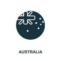 icono de Australia. símbolo de Australia de elemento de línea simple para plantillas, diseño web e infografía vector