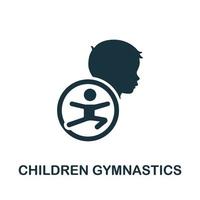 icono de gimnasia infantil. elemento simple de la colección de desarrollo infantil. icono creativo de gimnasia infantil para diseño web, plantillas, infografías y más vector