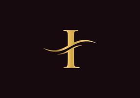 logotipo de letra i inicial con plantilla de tipografía empresarial moderna. diseño creativo del logotipo de la letra i vector