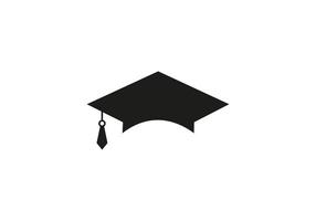 Graduation hat cap flat icon. Graduation university square cap icon isolated on white background vector