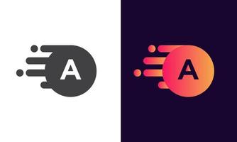 Letter A Technology Logo Design Template. Modern Logotype Symbol vector