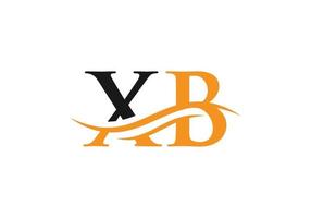 logotipo vinculado a la letra xb para la identidad comercial y de la empresa. plantilla de vector de logotipo de letra inicial xb