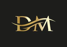 Letter DM Logo Design Vector