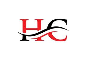 logotipo vinculado hc para la identidad comercial y de la empresa. vector de logotipo de letra hc creativa