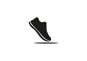 zapato deportivo plantilla de vector de logotipo en ejecución con concepto de zapato. vector de logotipo de icono de zapato