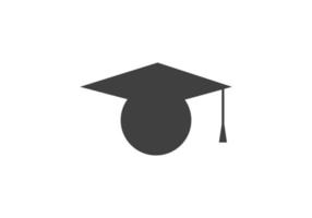 Graduation hat cap flat icon. Graduation university square cap icon isolated on white background vector