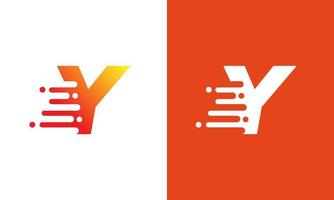 Letter Y Logo Fast speed, quick energy drop icon.  Speed Logotype Element vector