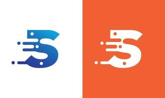 Letter S Logo Fast speed, quick energy drop icon.  Speed Logotype Element vector