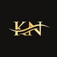 KN logo. Monogram letter KN logo design Vector. KN letter logo design vector