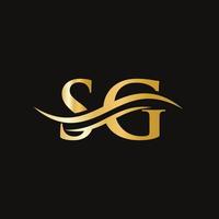 SG Letter Linked Logo for business and company identity. Initial Letter SG Logo Vector Template