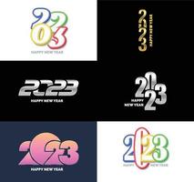 Big Set of 2023 Happy New Year logo text design 2023 number design template vector