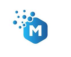 Letter M Logo For Technology Symbol vector